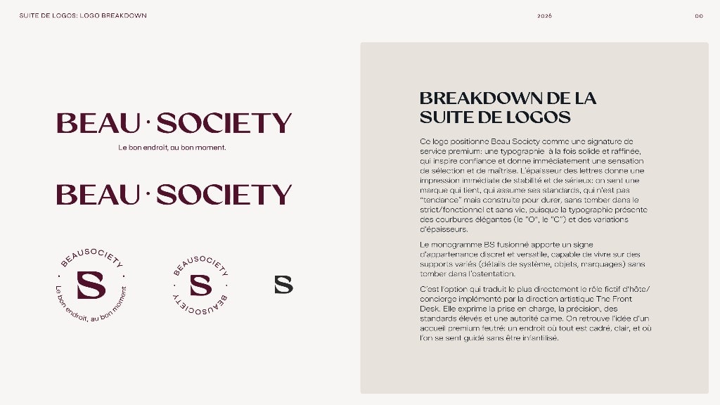 Suite de logos — breakdown et positionnement