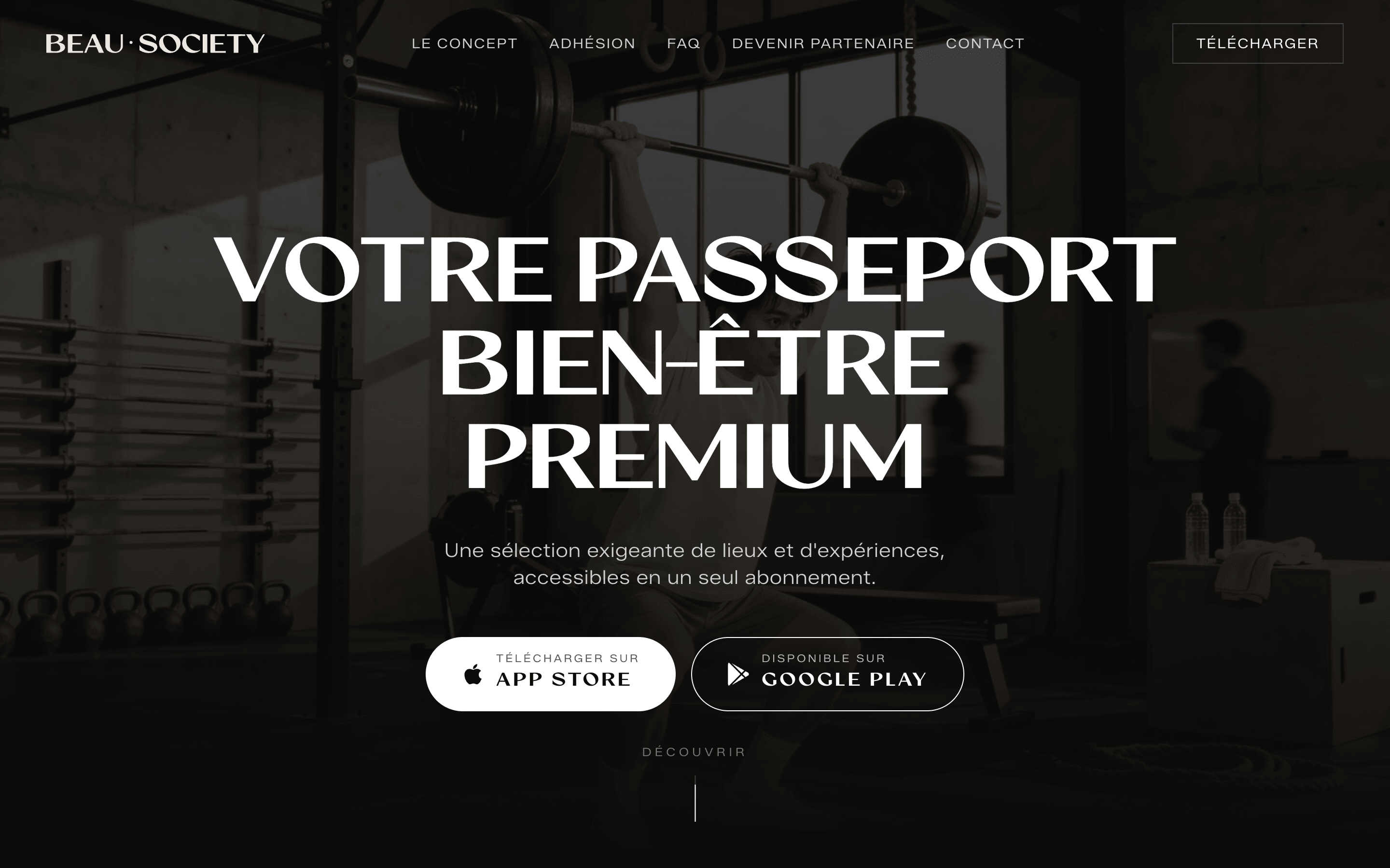 Landing Beau Society — hero